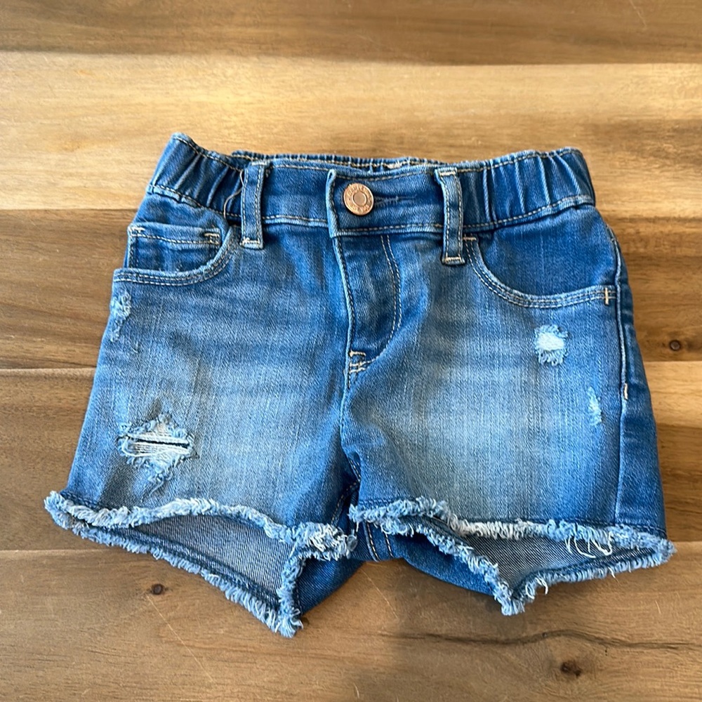 Gap girls denim distressed shorts